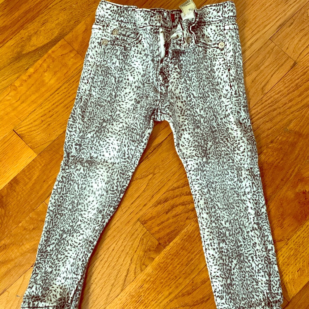 7 for all Mankind animal print stretchy jeans